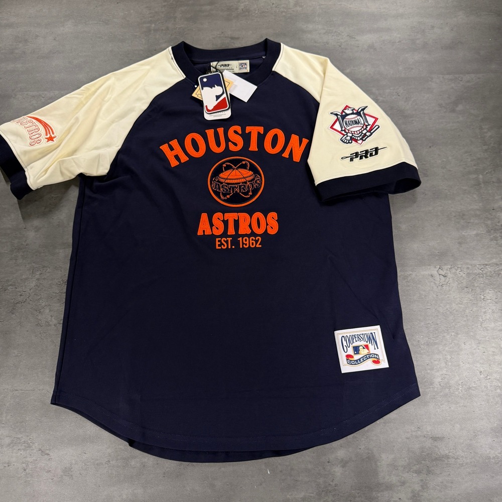 Houston Astros Pro Standard Shirt Mens L Navy Orange MLB Baseball Cooperstown